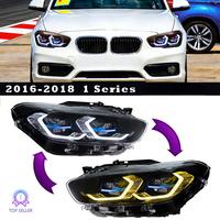Pour BMW Série 1 F20 2015-2018, ensemble de phares LED laser style M4, double couleur, yeux dorés, mise à niveau