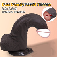 Dildo noir en silicone liquide, réaliste avec veines, grand dildo noir, jouet sexuel, dildos animaux, jouets sexuels anaux
