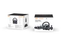 Volant Simulateur de Course à Vibrations V9 GEN2 avec Pédales et Levier de Vitesses pour PC/PS3/PS4/Xbox One – Accessoires de Jeu