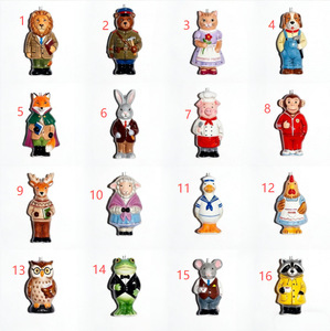 จี้ไทเทเนียมรูปการ์ตูนสัตว์น้อย เชฟหมู สิงโตครู หมีน้อย ตำรวจ สำหรับทำสร้อยคอ DIY - Product Image 6