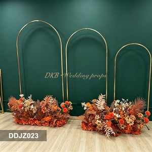 DKB Arco Doble Dorado para Exteriores, Decoración Floral Artificial para Bodas, Marco de Puerta, Accesorios para Fiestas de Cumpleaños, Fondos DIY, Soporte para Letreros de Bienvenida - Product Image 3
