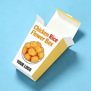 Custom Logo Disposable Food Grade White Cardboard Chips <b>Box</b> Sushi Burger Fried Chicken Takeout Food Container Packaging <b>Box</b> - Product Image 2