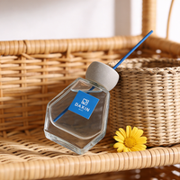 Diffuseur en verre transparent avec bâtonnets parfumés – Récipient d'aromathérapie pour la décoration intérieure et le stockage de parfums