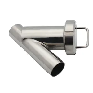 Food Grade Stainless Steel SS316L Welded Y Type Sanitary Filter Fruit Juice Strainer