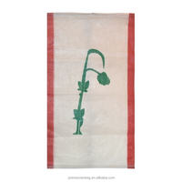 Sac tissé en PP avec logo imprimé blanc, sacs en polypropylène personnalisés pour l'emballage du maïs, du riz et des céréales, sac en raphia en polypropylène de 50 kg, 100 kg, 120 kg