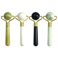 Bâton de massage facial en jade naturel portable avec logo personnalisé, rouleau pour les yeux, vente en gros OEM ODM pour les marques de cosmétiques