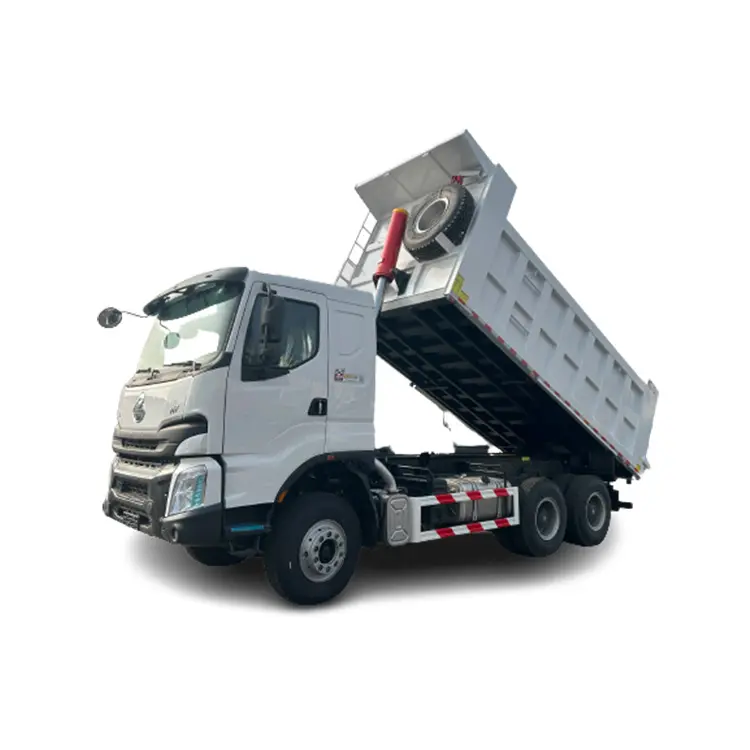 Disesuaikan 6X4 25 Ton 10-15 Meter Kubik 375hp Mesin Diesel Drive Tangan Kiri Transmisi Manual Truk Tipper