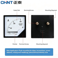 Chint 6L2-V 6L2-A 400/5A 600/5A 200/5A Amperemeter dan Voltmeter AC Tipe Jarum 0-450V AC (0.1% + 1) Kelas Akurasi 60A