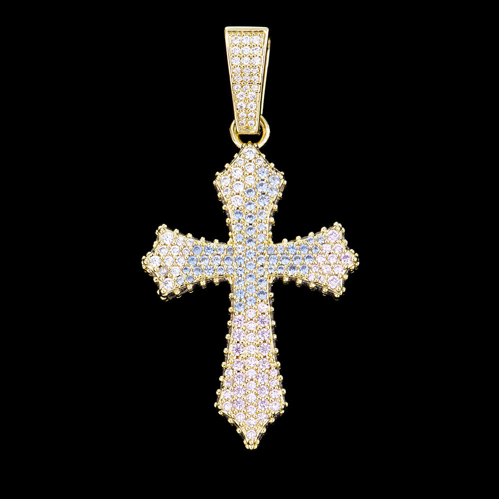 Multi Color Cross Pendant