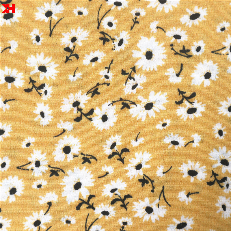 Kahn Rayon Fabrics 100%Viscose Floral Print Plain Fabric for Pajamas Dress Apparel Material