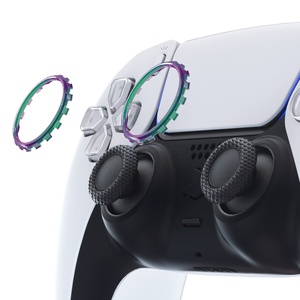 EXtremeRate Colorful Glossy Replacement <strong>Game</strong> Accessories for PS5 Controller, Custom Accent Rings for Dualsenese PS5 Playstation5 - Product Image 6