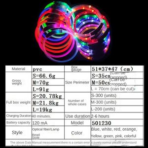 <span class=keywords><strong>USB</strong></span> recarregável Luminous LED <span class=keywords><strong>Pet</strong></span> <span class=keywords><strong>Collar</strong></span> Material PVC gato e cão cinto com impressão Padrão Ribbon Decoração - Product Image 5