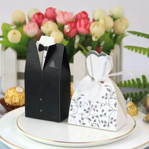 Fullsun vendita calda creativa piccola pieghevole sposa <span class=keywords><strong>sposo</strong></span> festa nuziale Favour scatole Premium <span class=keywords><strong>per</strong></span> <span class=keywords><strong>regali</strong></span> con nastro - Product Image 4