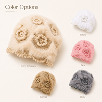 Chapeau bob en fausse fourrure de lapin pour femme, chaud et doux, style danse du lion, tricoté, effet amincissant pour le visage, pour grandes têtes, vente en gros