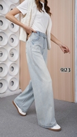 Celana Jeans Wanita Ukuran Besar Model Kaki Lebar Desain Khusus, Kasual Modis Anti Luntur, Dapat Dicuci, Elastis, Panjang hingga Mata Kaki