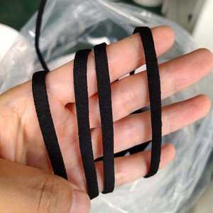 Élastique plat noir premium 3mm/5mm en Spandex/Nylon 20mm pour sous-vêtements, boucles d'oreilles et bracelets de montre - Product Image 4