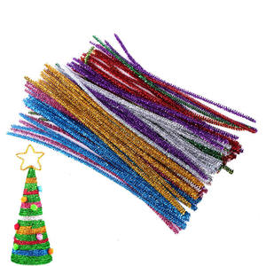 Atacado DIY Educacional Artesanato Brinquedo <span class=keywords><strong>Glitter</strong></span> <span class=keywords><strong>Chenille</strong></span> Hastes Fios <span class=keywords><strong>Chenille</strong></span> Plush <span class=keywords><strong>Tinsel</strong></span> Hastes Wired Sticks para Crianças - Product Image 5