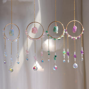 Feng Shui Design Style fête des mères <span class=keywords><strong>carillon</strong></span> éolien en cristal et attracteur de lumière du soleil décorations de pendentif en cristal de gravier naturel - Product Image 1