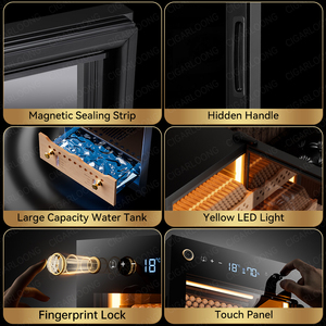 Humidor de Cigarros Eléctrico con Compresor, Enfriador y Humidificador, de Aluminio y Cedro, con Capacidad para 70 Cigarros, 70L - Product Image 6