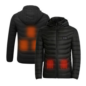 سترة باك كير الكهربائية المدفأة بالريش السوداء معتمدة من CE مع تحكم في درجة الحرارة بثلاثة مستويات مقاومة للرياح دافئة للشتاء - Product Image 4