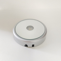 Base de lumière led ronde multimodale à piles support de base de lumière led en cristal brillant pour l'artisanat