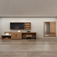 Ensemble complet de mobilier de chambre d'hôtel : lit, armoire, table de chevet, bureau – Taille personnalisée pour l'Afrique, OEM ODM, directement de l'usine, MOQ 5 ensembles