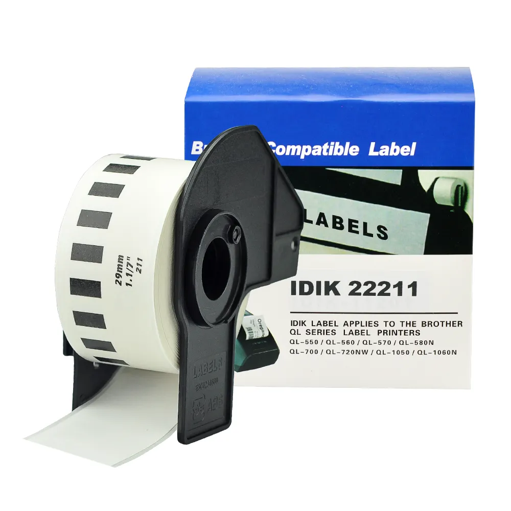 DK22211dk2211互換ブラザーDKシリーズラベルプリンター連続紙長黒ラベルテープ