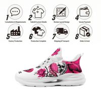 Autocollant de transfert de logo personnalisé, baskets Skull Court, respirantes, en mesh, avec amorti, chaussures de course OEM/ODM pour hommes et femmes