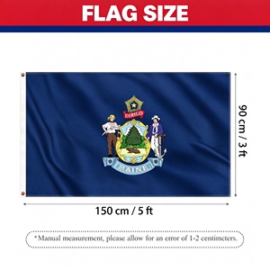 Bandera del estado de Maine al por mayor, 3x5 pies, bandera nacional personalizada, poliéster con doble costura, ojales de latón para eventos deportivos, desfiles y espectáculos. - Product Image 2