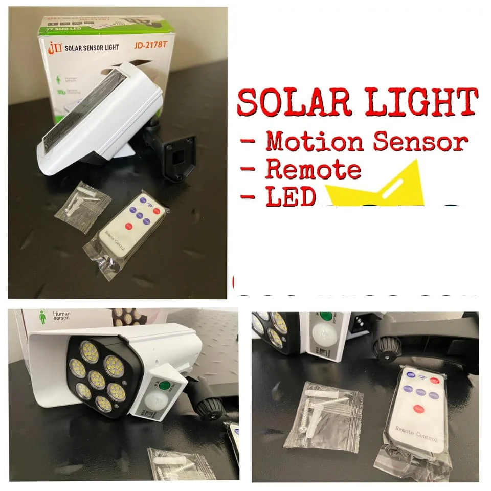 JD-2178T Solar Lights Outdoor 77 SMD LED 3 Modes Solar Lights Waterproof 180 Degree Adjustable Outdoor Solar Security