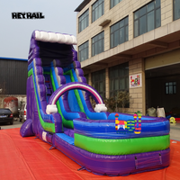 Toboggan aquatique gonflable Heyhail HJSW-124 pour l'extérieur, en PVC, pour les stations balnéaires et les terrains de jeux publics