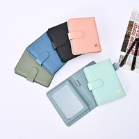 Dompet Paspor PU Pendek Di Bawah 2 Inci Tahan Air Anti RFID Tempat Kartu Perjalanan Unisex