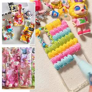 غراء الكريمة للرسم بألوان متنوعة 60 جرام، غراء الكريمة المخفوقة لتزيين جرابات الهاتف بنفسك، منظم المجوهرات، المرآة، مشابك الشعر - Product Image 3