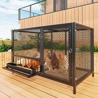 Grand poulailler extérieur en fer avec cage en maille respirante pour poulets, lapins et pigeons