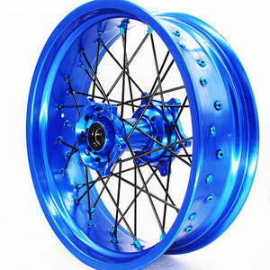 Juego de Ruedas de Motocicleta Supermoto de Aleación de Aluminio Anodizado de 17 Pulgadas para <span class=keywords><strong>Yamaha</strong></span> <span class=keywords><strong>Yz</strong></span> <span class=keywords><strong>250</strong></span> - Product Image 1