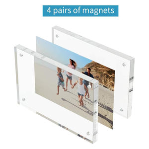 Cadres photo magnétiques double face 4x6, affichage de bureau, carré, bloc plus épais, cadres photo en acrylique transparent - Product Image 3