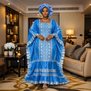 Abiti Africani Taglie Forti da Donna 2026 Nuovi Abiti Dashiki <span class=keywords><strong>Ankara</strong></span> Ricamati con Design Ricco in Bazin per Feste e Matrimoni - Product Image 5