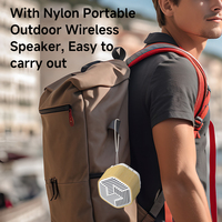 Mini altavoz portátil inalámbrico BT Bluetooth Caja de música con sonido estéreo USB Altavoz de bambú de moda en caja al por menor