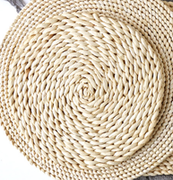 Restaurant Matériau écologique Personnalisé Rond Résistant À La Chaleur Cuisine Personnalisé Noël Naturel Table Tissé Napperons 30x30cm