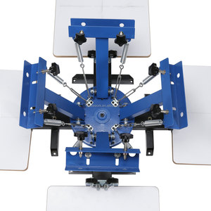 Wework 4 màu 4 trạm lụa sàng lọc Screenprint Báo Chí NS-404 DIY T-Shirt Màn hình máy in với đứng - Product Image 5