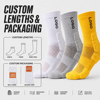 Chaussettes athlétiques mi-mollet personnalisées avec logo imprimé, plusieurs couleurs, pour la personnalisation de souvenirs d'événements