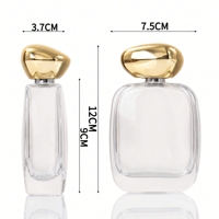 Vente en gros de flacons de parfum en verre transparents plats de 30 ml, 50 ml, 100 ml, avec pompe à brume fine, flacon de parfum de luxe personnalisé avec boîte d'emballage