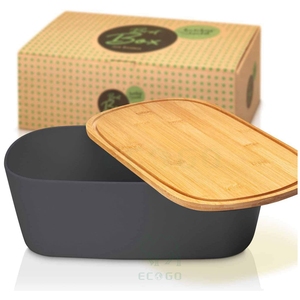 Bamboo <b>Bread</b> Box with Natural Bamboo Chopping Board Modern <b>Bread</b> Bin and Canisters Hot Sell <b>Bread</b> Container Storage - Product Image 1