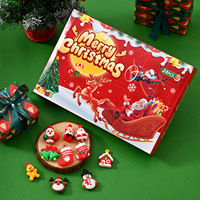 Jouets promotionnels de Noël : Porte-clés poupée en peluche, Boîte surprise 24 pièces, Ornement suspendu mignon, Boîte surprise pour fête de fin d'année