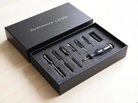 Boîte personnalisée pour mini-tournevis rigides avec estampage à chaud doré et vernis UV - Idéale pour la vente en gros d'outils de quincaillerie