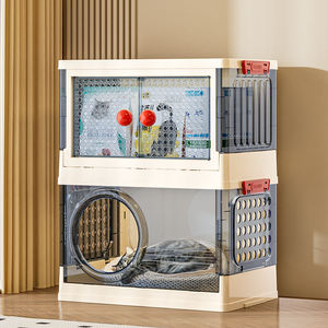 <span class=keywords><strong>Cage</strong></span> pliable multifonctionnelle en plastique de haute qualité pour chien et chat Boîte de rangement pour maison de chat en plastique - Product Image 5