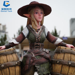 Modèle de figurine robotique humaine de haute qualité SGAA114, elfe nain animatronique pour une utilisation en intérieur/extérieur, décoration de jardin - Product Image 1