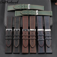 Bracelets de montre Lionorm en cuir véritable pleine fleur fait main à motif litchi, à dégagement rapide, 18mm, 20mm, 21mm, 22mm, 24mm, en gros