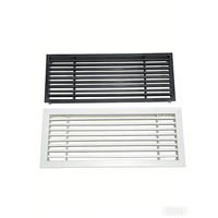 Grille d'aération carrée en acier plastique de style rideau, design moderne et fin, diffuseur d'air frais durable pour CVC, pour mur/plafond