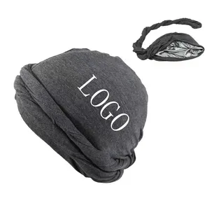 Logo personalizzato cappello turbante foderato in raso copricapo per capelli turbante con fondo traspirante vendita calda fascia per la testa morbida maschile